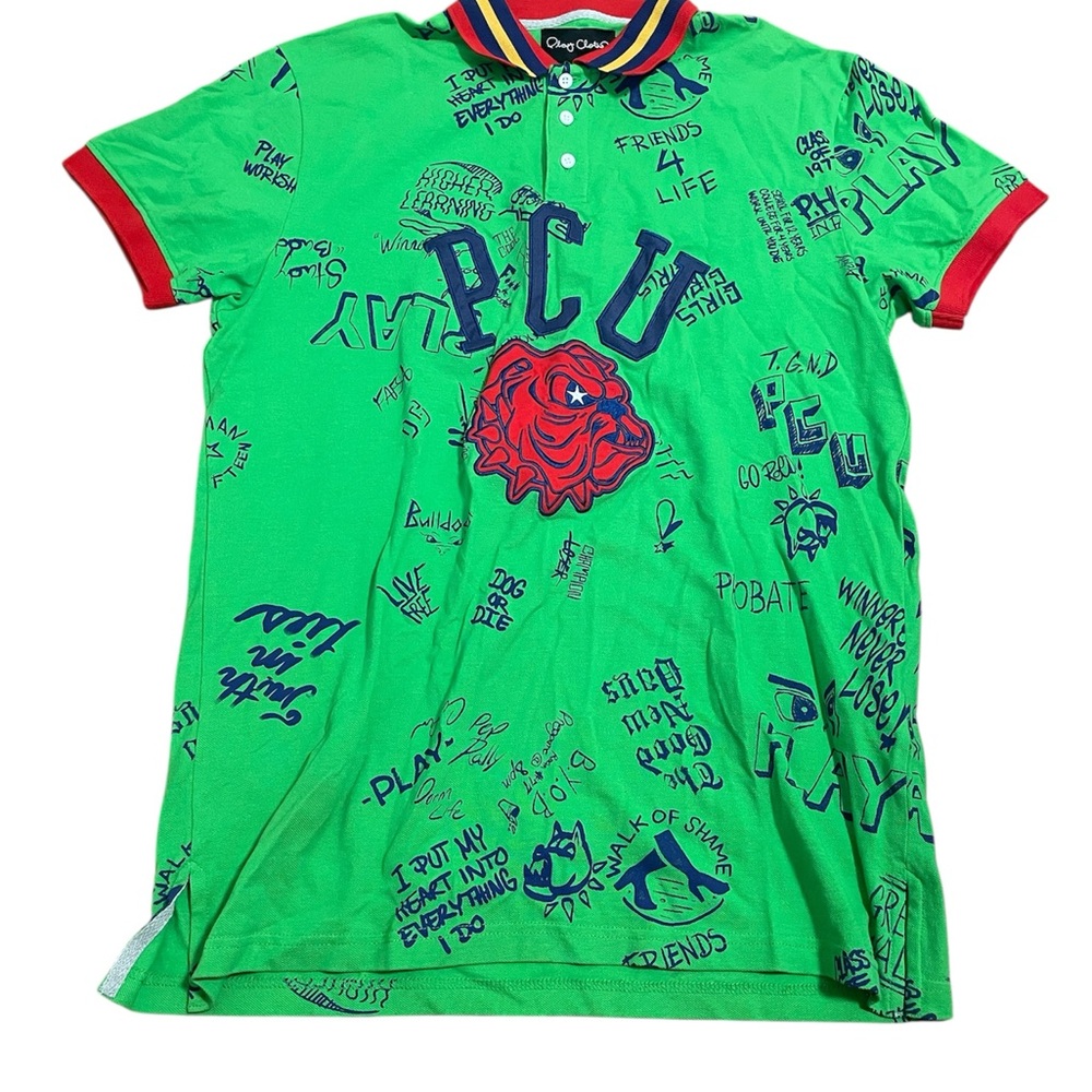 Play Cloth Green Graphic Polo